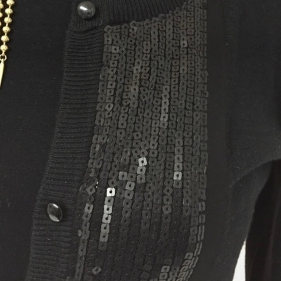 MERONA Sequins Bib Short Cardigan Sweater - Picture 3 of 6
